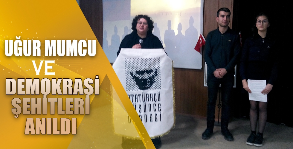 BOZÜYÜKTE GAZETECİ UĞUR MUMCU VE DEMOKRASİ ŞEHİTLERİ ANILDI