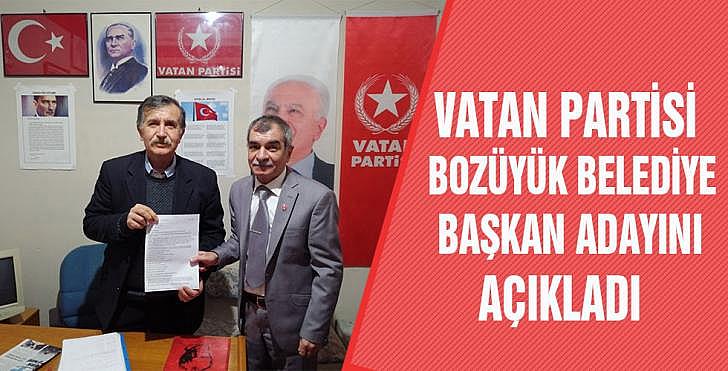 VATAN PARTİSİ BOZÜYÜK BELEDİYE BAŞKAN ADAYINI AÇIKLADI