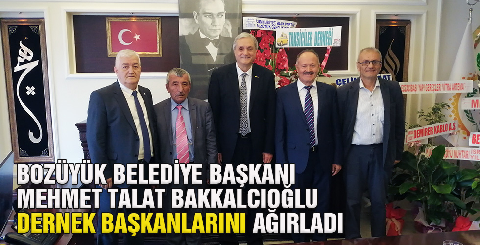 BOZÜYÜK BELEDİYE BAŞKANI MEHMET TALAT BAKKALCIOĞLU DERNEK BAŞKANLARINI AĞIRLADI