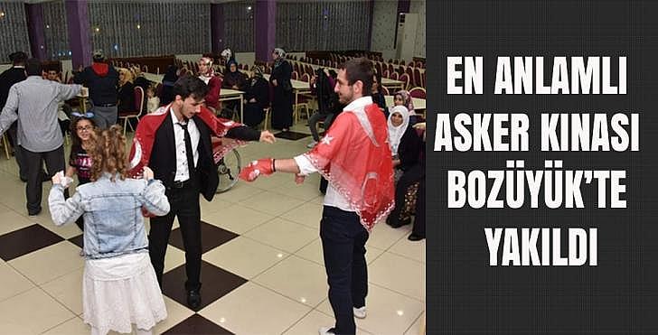 En anlamlı asker kınası Bozüyük te yakıldı