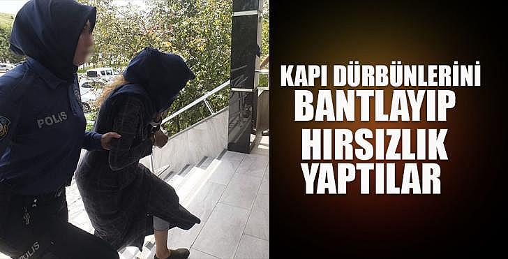 KAPI DÜRBÜNLERİNİ BANTLAYIP HIRSIZLIK YAPTILAR