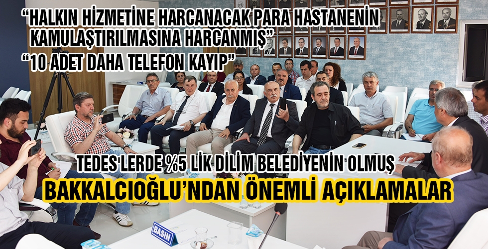 BAKKALCIOĞLU NDAN ÖNEMLİ AÇIKLAMALAR