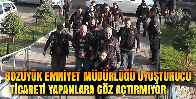 BOZÜYÜK EMNİYET MÜDÜRLÜĞÜ UYUŞTURUCU TİCARETİ YAPANLARA GÖZ AÇTIRMIYOR