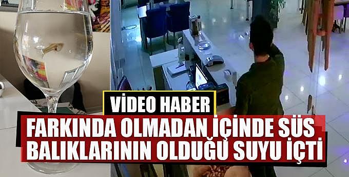 Farkında olmadan içinde süs balıklarının olduğu suyu içti