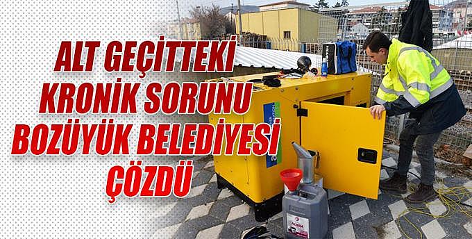 Alt geçitteki kronik sorunu Bozüyük belediyesi çözdü