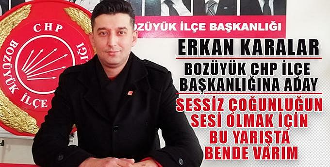 Erkan Karalar Bozüyük CHP ilçe başkanlığına aday oldu