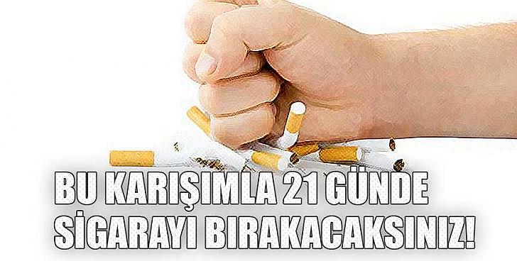 Bu karışımla 21 günde sigarayı bırakacaksınız