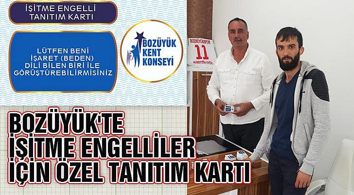 Bozüyük te işitme engelliler için özel tanıtım kartı