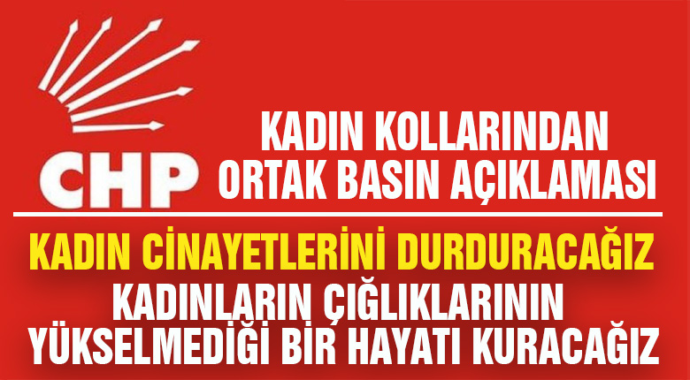 CHP Kadın Kollarından ortak basın açıklaması