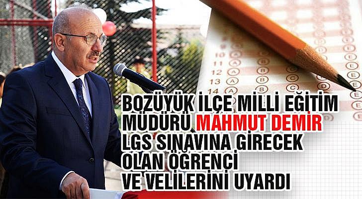 bozüyük ilçe milli eğitim müdürü Mahmut Demir