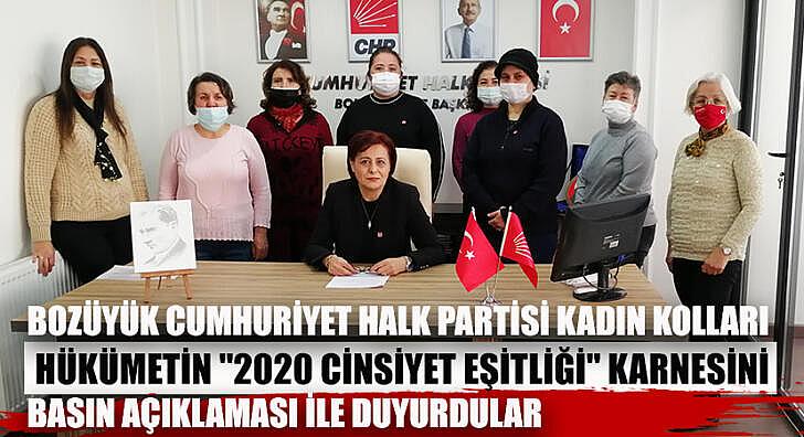 Bozüyük Cumhuriyet Halk Partisi kadın kolları basın açıklaması