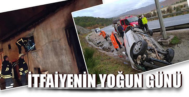 Bozüyük itfaiyesi nin yoğun günü