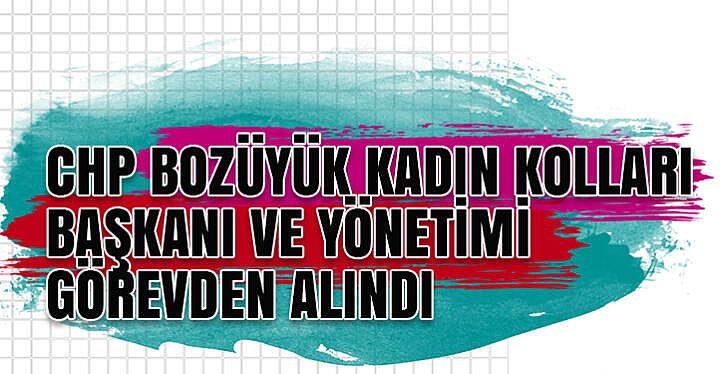 CHP Bozüyük Kadın Kolları Başkanı ve yönetimi görevden alındı