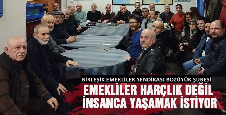 Emekliler harçlık değil insanca yaşamak istiyor